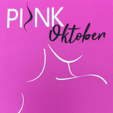 Schriftzug, Pink Oktoberauf pinkem Hintergrund